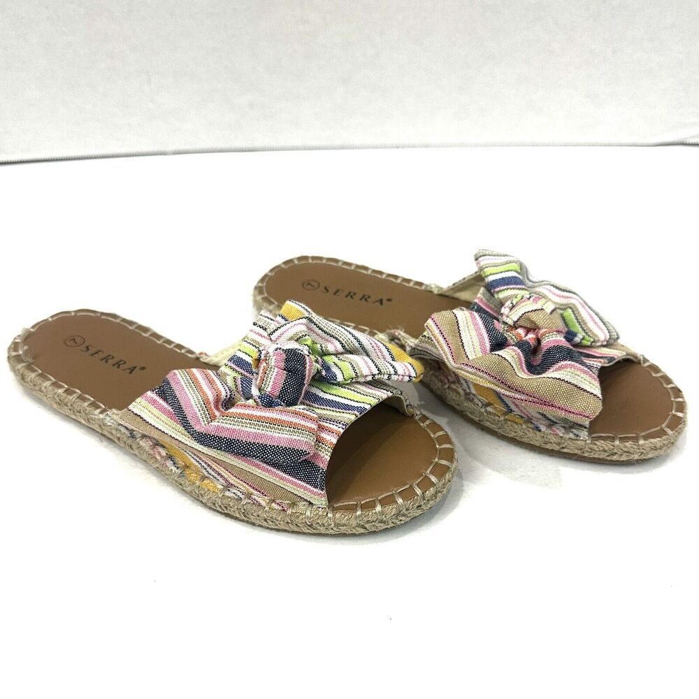 Serra Sandals Size 7 Multicolor Womens Woven Soles Pink, Blue, Green, Yellow EUC - Picture 4 of 9